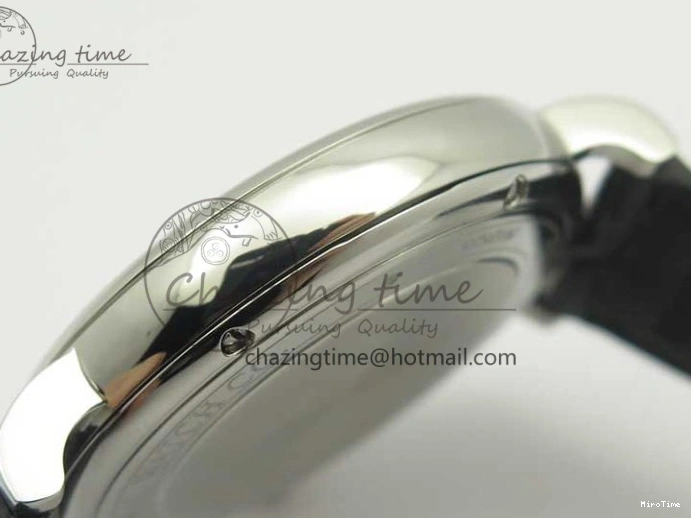 MIROTIME 0520 Portofino Automatic SS MKF 1:1 Best Edition White Dial On Black Leather Strap MIYOTA 9015 V Original 7204